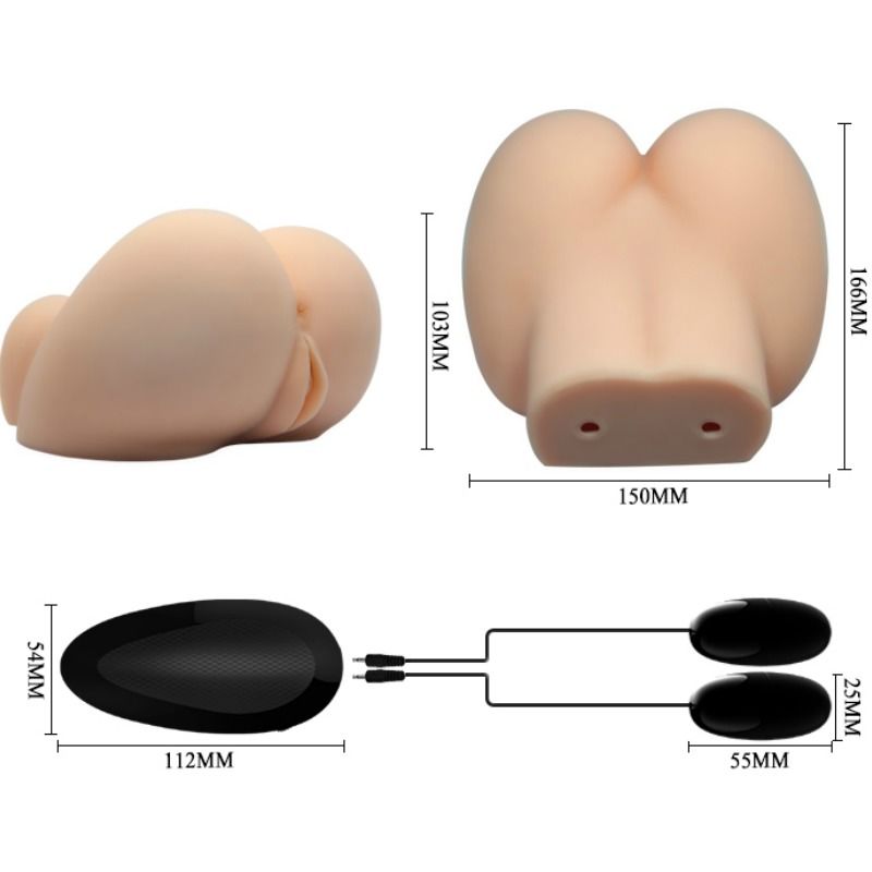 CRAZY BULL - REALISTISK VAGINA OCH ANUS MED VIBRATION POSITION 6