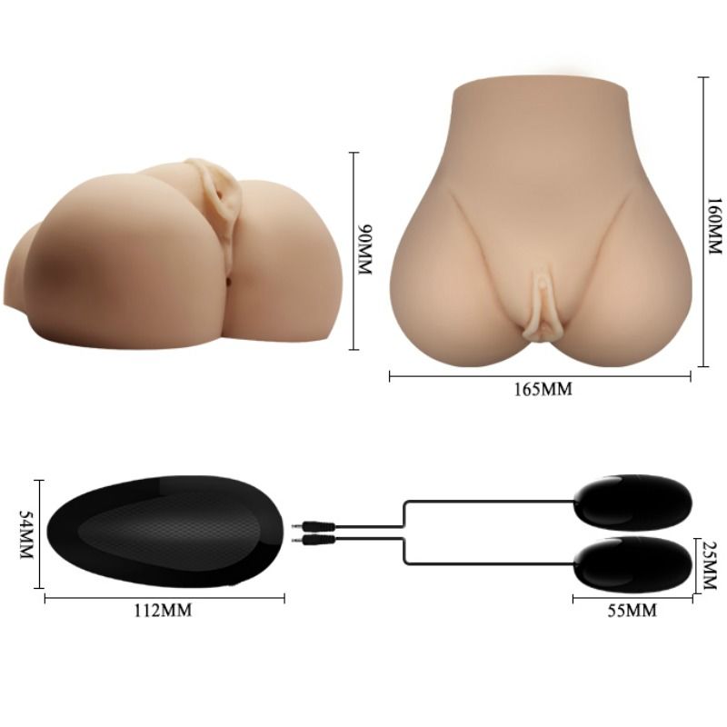 CRAZY BULL - REALISTISK VAGINA OCH ANUS MED VIBRATION POSITION 7