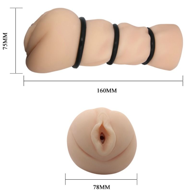 CRAZY BULL vagina masturbator med ringar