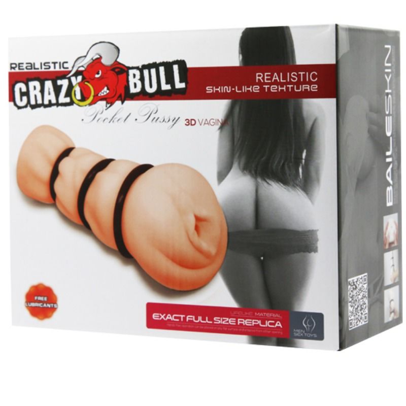 CRAZY BULL vagina masturbator med ringar