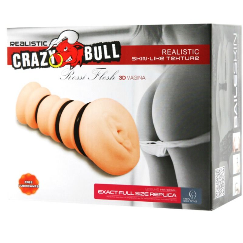 CRAZY BULL masturbator med ringar, vagina modell 2