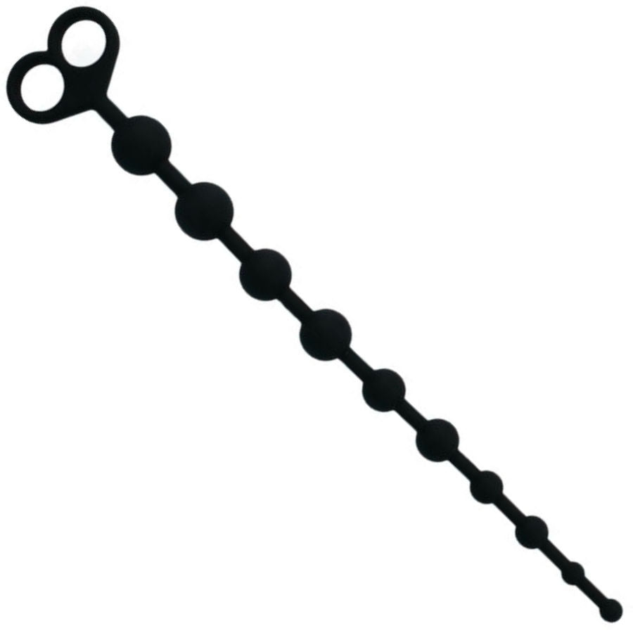 Jaiden anal beads i svart silikon för intensiv njutning