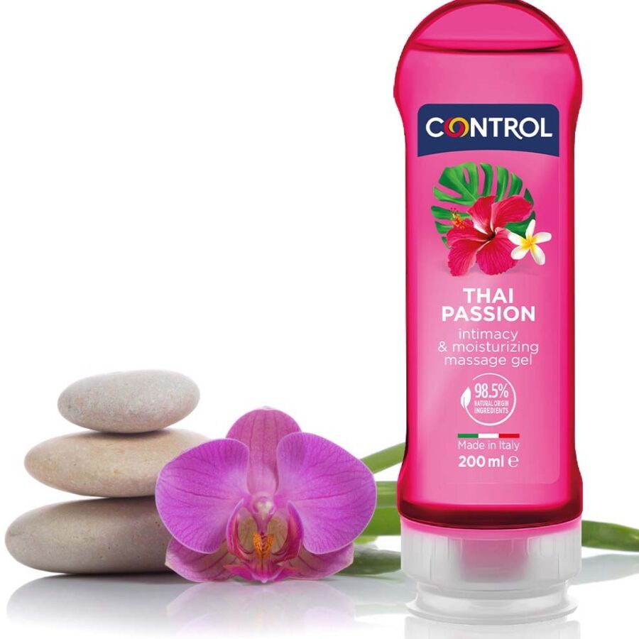 CONTROL 2 en 1 massagegel Thai Passion 200 ml