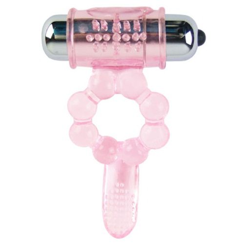 BAILE silikonring med rosa vibrationer och 10 rytmer