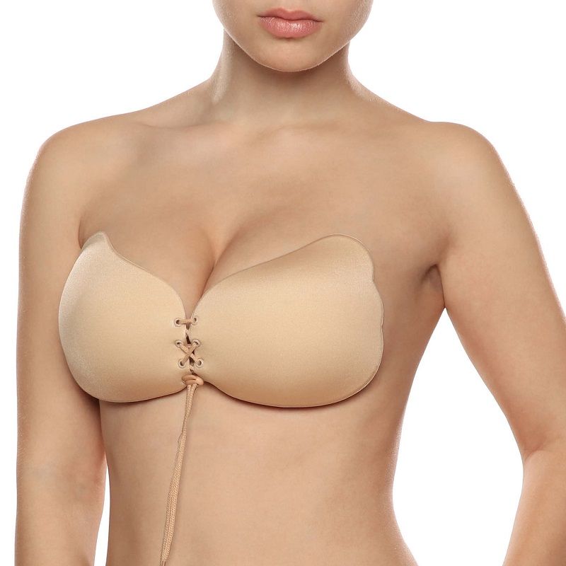 Lace Bra i beige färg, push-up design