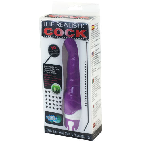 BAILE realistisk penisvibrator i violett med 10 vibrationsrytmer