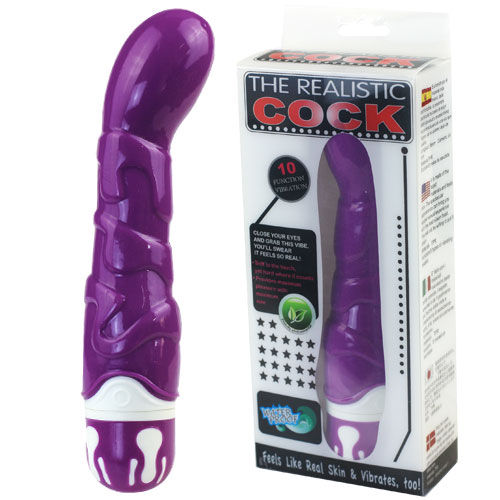 BAILE realistisk penisvibrator i violett med 10 vibrationsrytmer