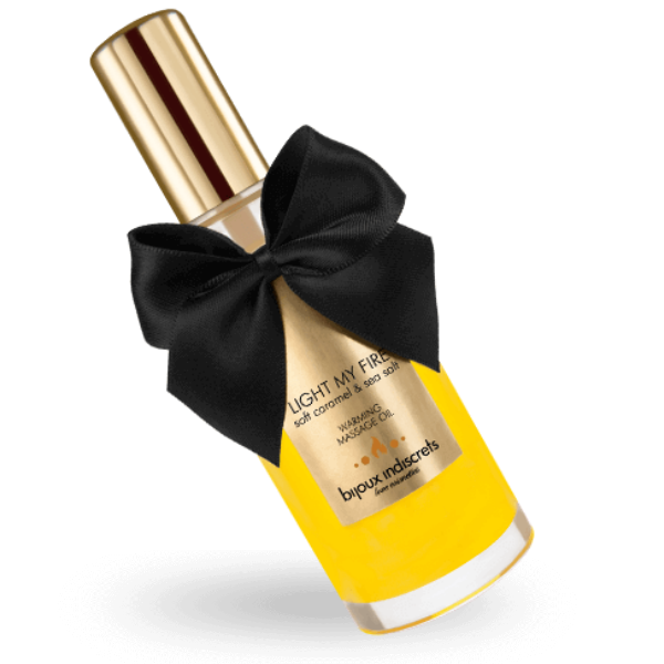Massageolja med värmeeffekt och karamelldoft 100 ml