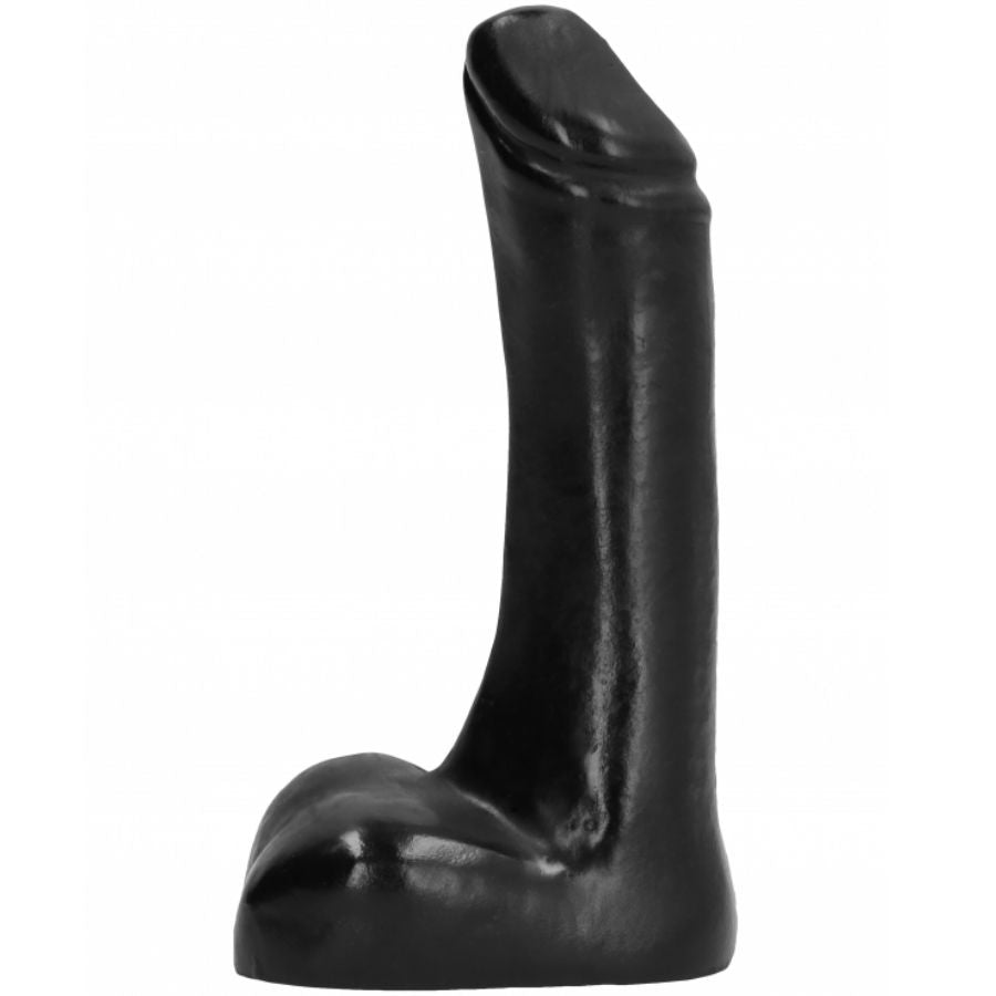 ALL BLACK DILDO 9 CM med slät svart yta