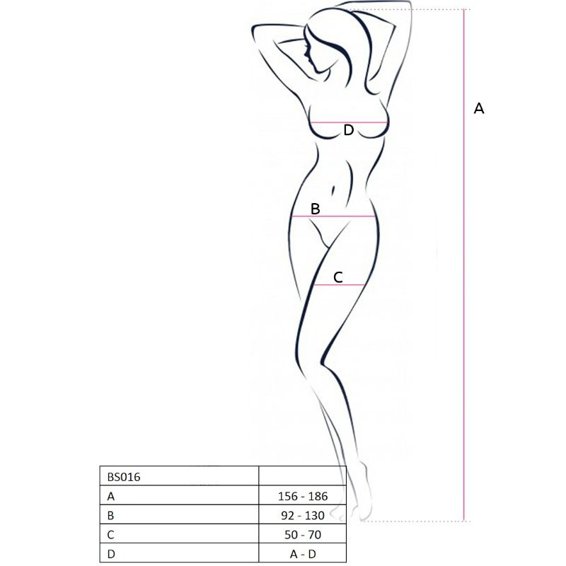 Passion Woman BS016 Bodystocking svart