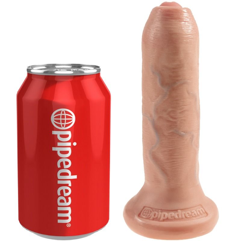 KING COCK - REALISTISK DILDO UNCUT FLESH 15 CM