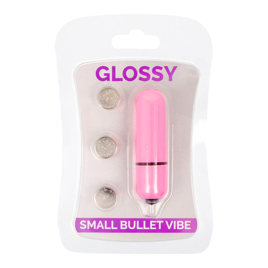 GLOSSY liten bullet vibrator i djup rosa