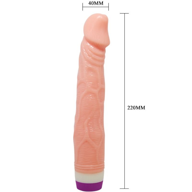 BAILE realistisk vibrator 22 cm i köttfärg