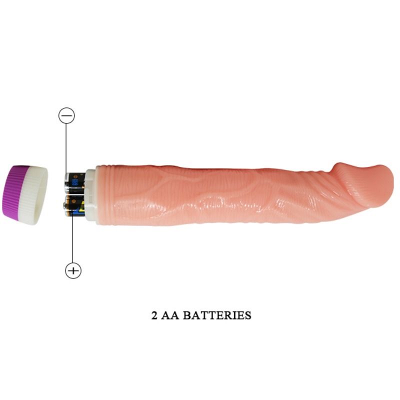BAILE realistisk vibrator 22 cm i köttfärg
