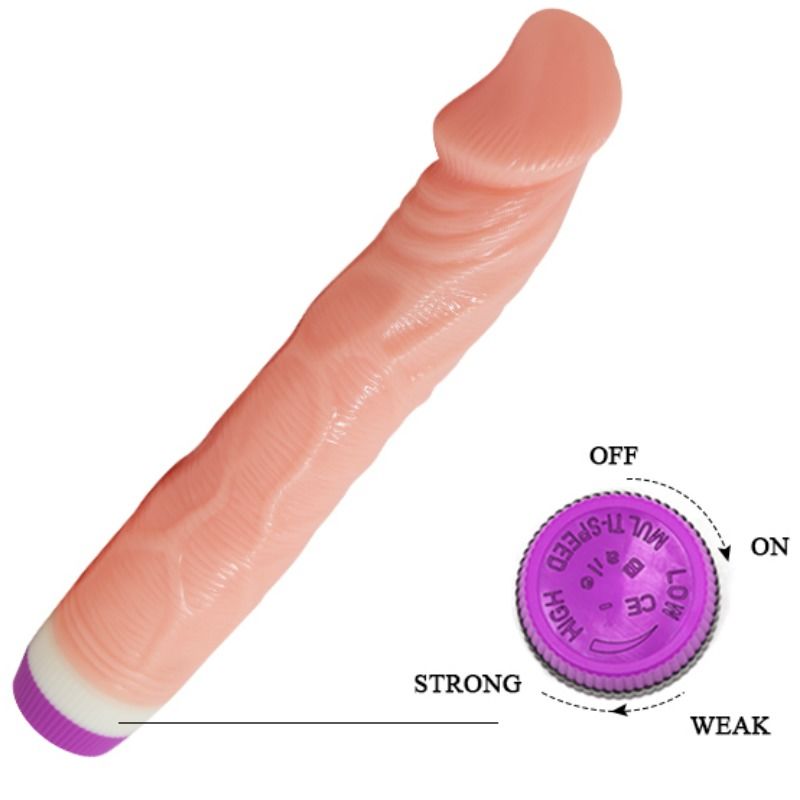 BAILE realistisk vibrator 22 cm i köttfärg