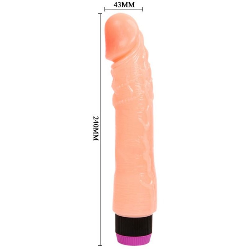 BAILE naturlig flexibel realistisk vibrator 24 cm