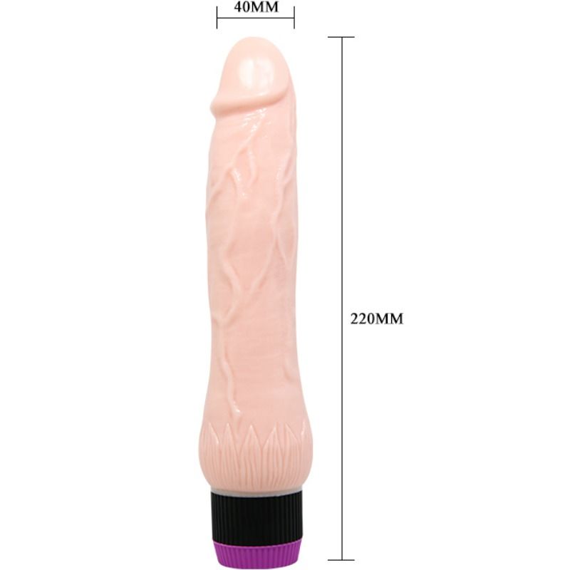 BAILE - ADOUR CLUB REALISTISK VIBRATOR MED BRED BAS 22 CM