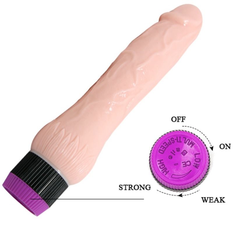 BAILE - ADOUR CLUB REALISTISK VIBRATOR MED BRED BAS 22 CM