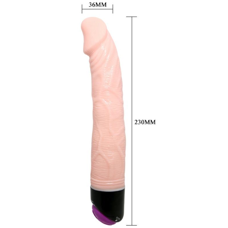 BAILE realistisk vibrator 23 cm i köttfärg