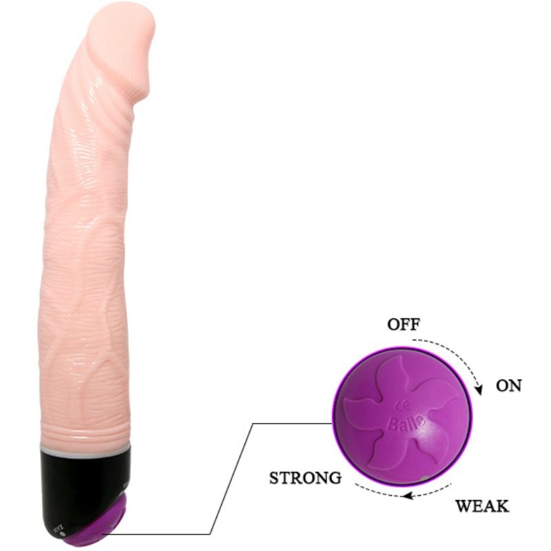 BAILE realistisk vibrator 23 cm i köttfärg