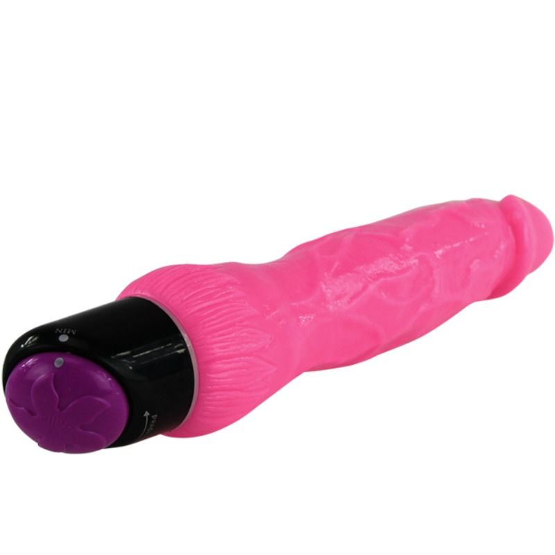 Färgglad realistisk vibrator från BAILE, 24 cm lång