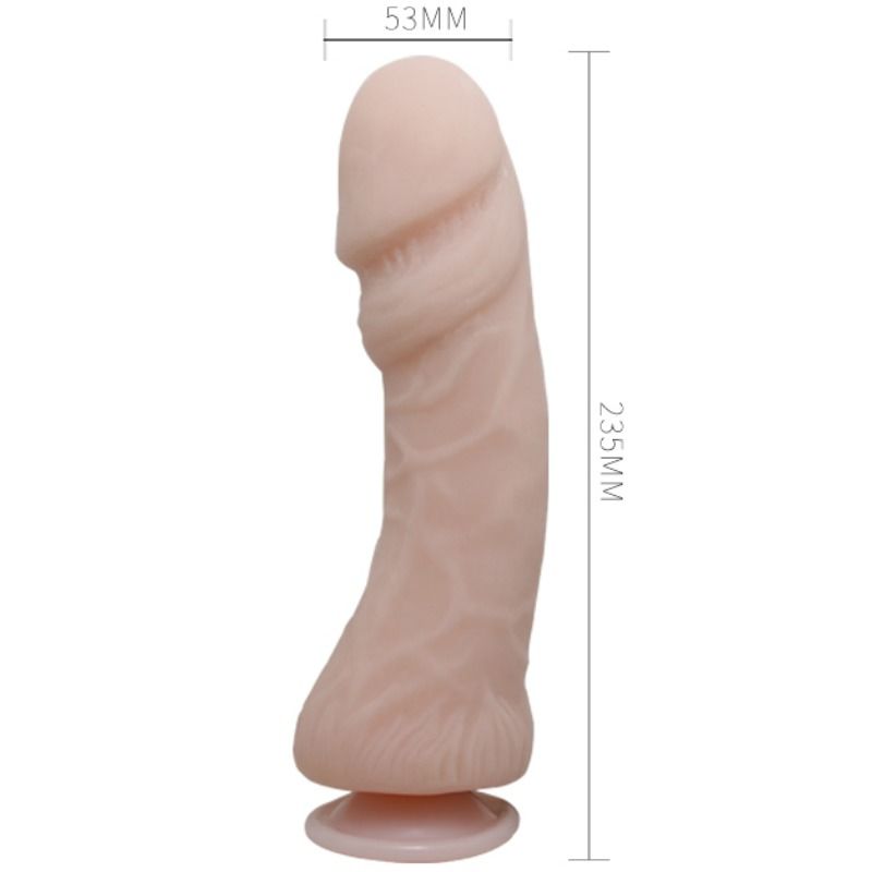 BAILE stor penisdildo med naturlig vibration 23,5 cm