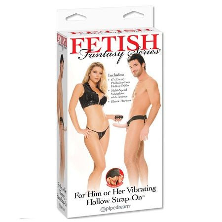 Hollow vibrator harness för henne och hen, 14 cm