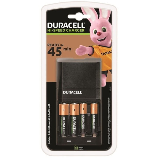 DURACELL laddare 45min med 2xAA och 2xAAA batterier