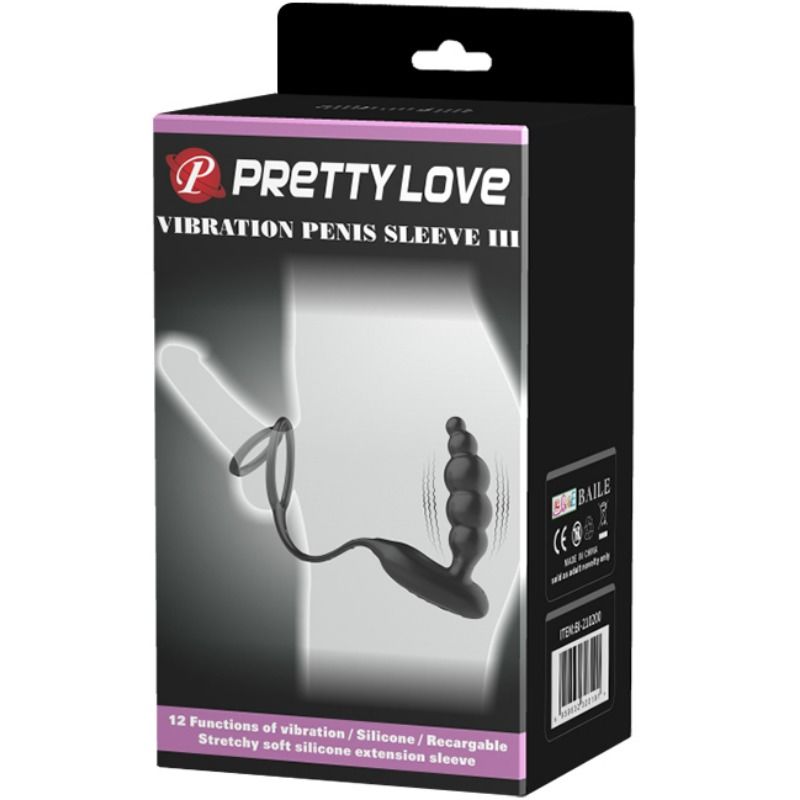 Pretty Love penisringar med vibratorplugg