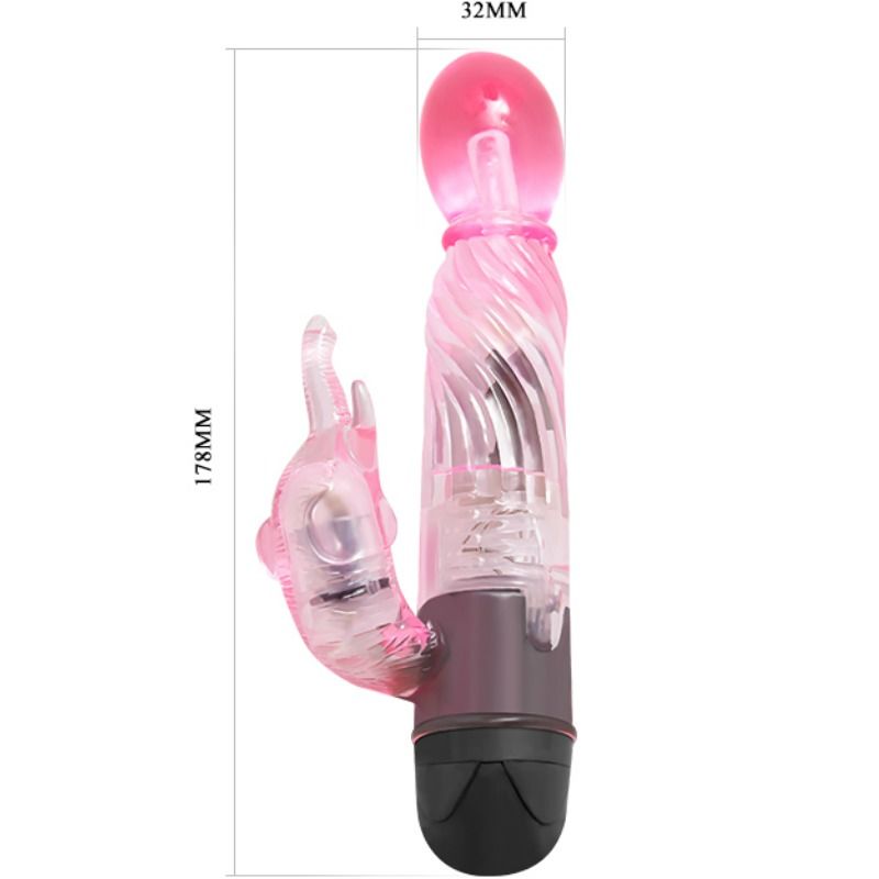 BAILE vibrator med rosa kanin och 10 vibrationslägen