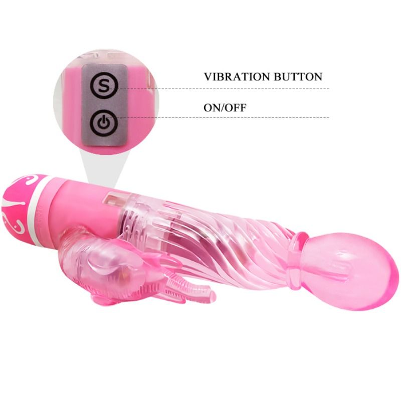 BAILE multihastighets vibrator med rosa stimulator