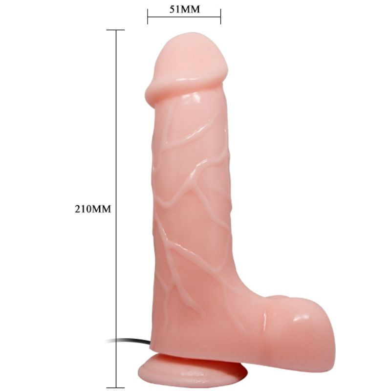 BAILE Natural Barbara realistisk vibrator med sugkopp 21 cm