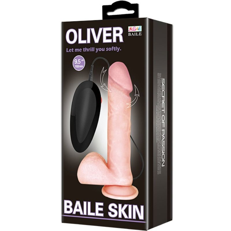 BAILE OLIVER realistisk vibrator med rotationsfunktion