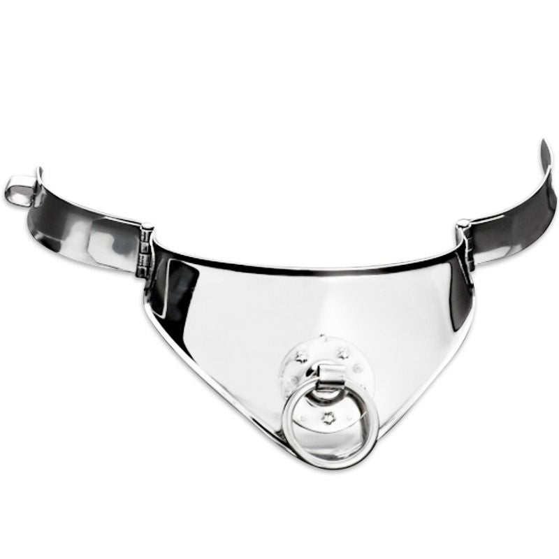 METAL HARD restraint collar med ring och hänglås 12,5 cm