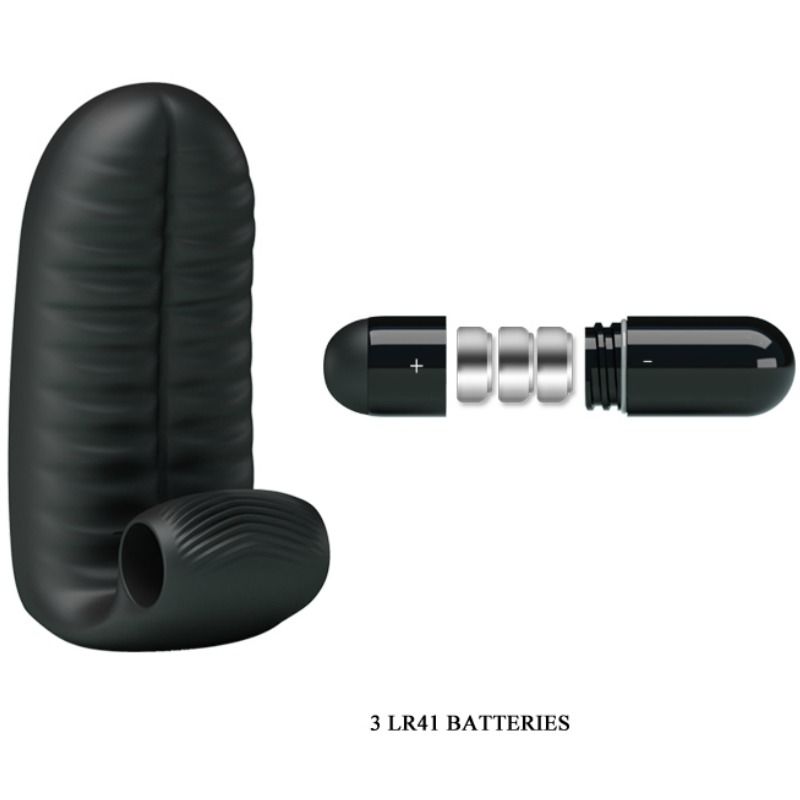 Pretty Love Abbott Black fingertopp vibrator