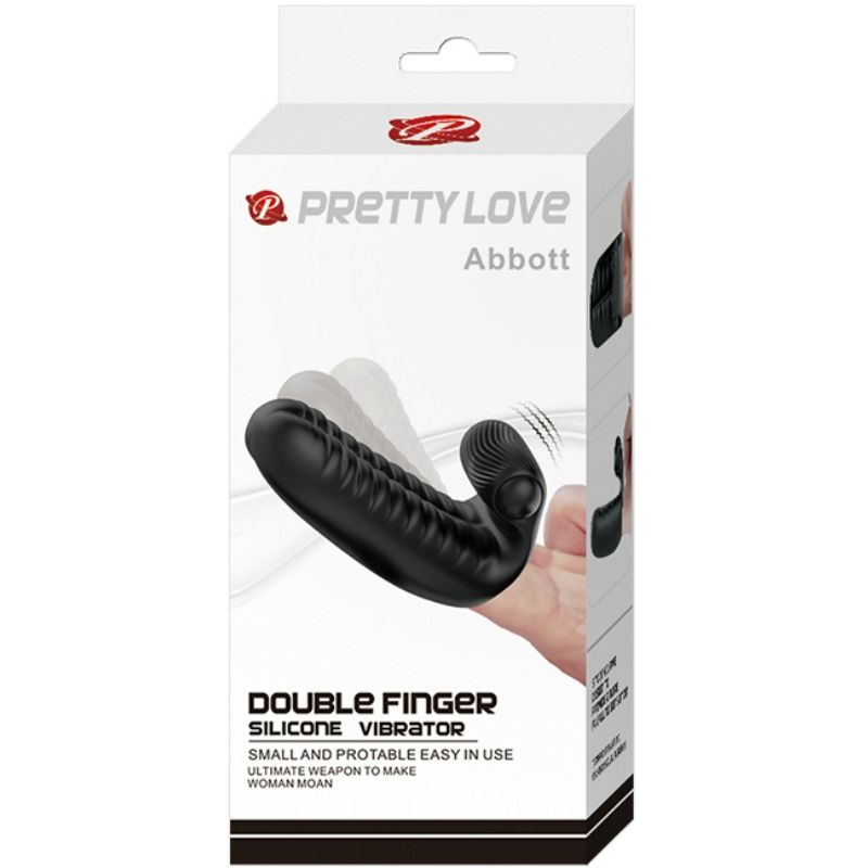 Pretty Love Abbott Black fingertopp vibrator