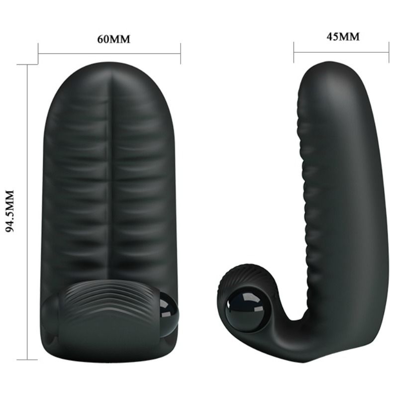 Pretty Love Abbott Black fingertopp vibrator