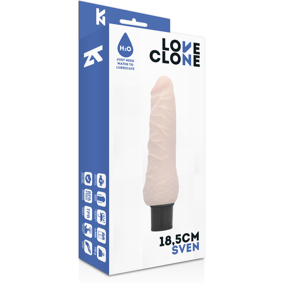 LOVECLONE Sven självsmörjande vibrator 18,5 cm