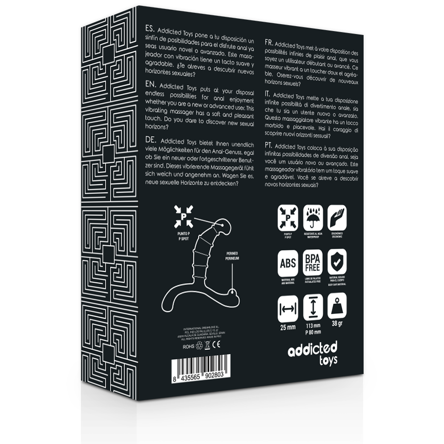 ADDICTED TOYS prostata analmassager i svart