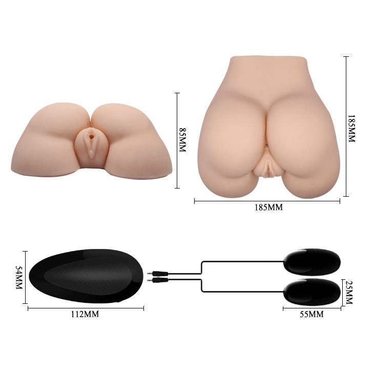 CRAZY BULL - REALISTISK VAGINA OCH ANUS MED VIBRATION POSITION 5