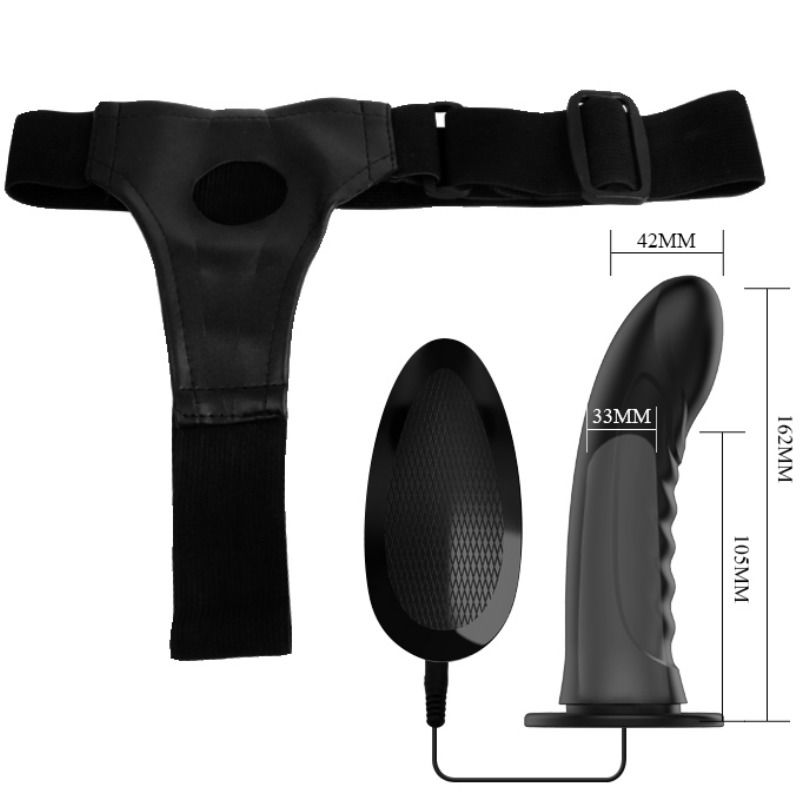 PRETTY LOVE Marvin Strap On med vibration och hål dildo