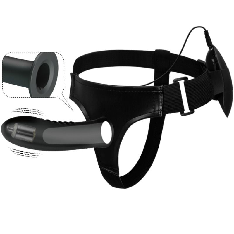 Pretty Love Myron strap-on med vibration och hål dildo