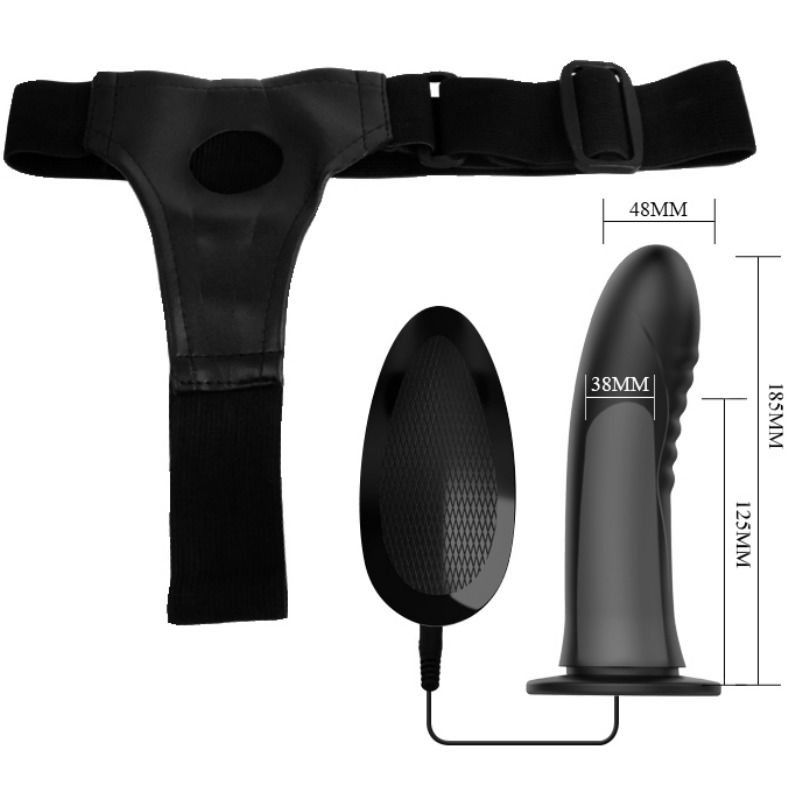 Pretty Love Myron strap-on med vibration och hål dildo