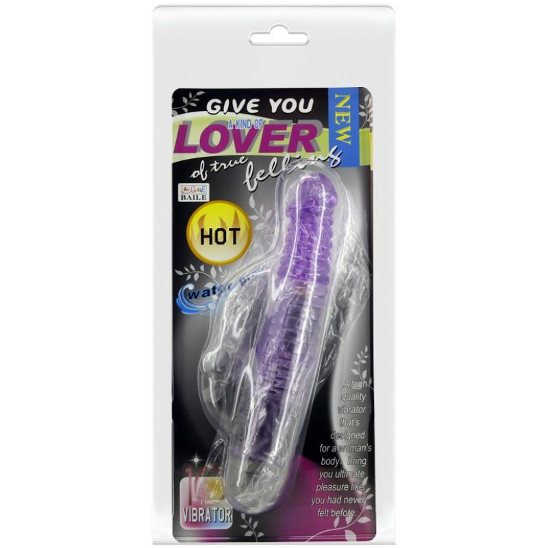 BAILE lilafärgad vibrator med 10 vibrationslägen