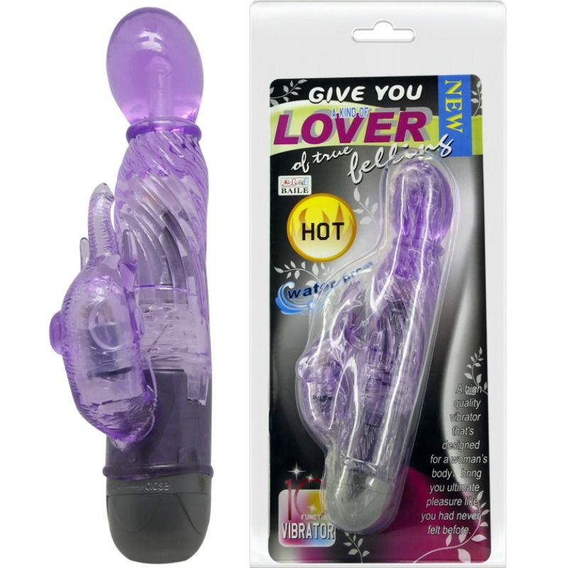 BAILE vibrator med lila kanin och 10 vibrationslägen