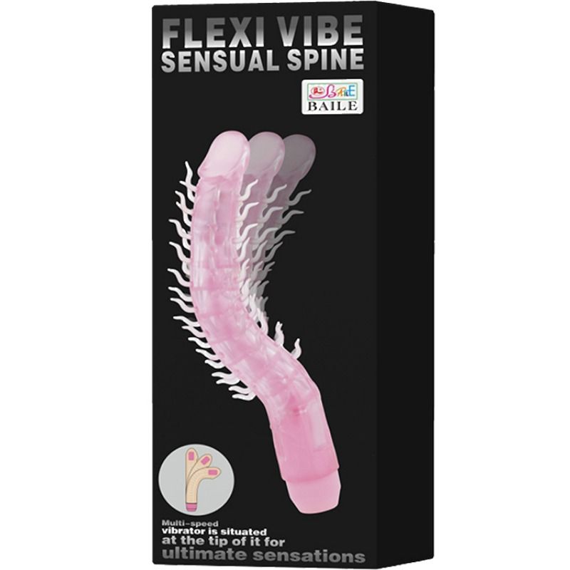 BAILE - FLEXI VIBE SENSUAL SPINE BENDABLE VIBRERANDE DILDO LILAC 23,5 CM