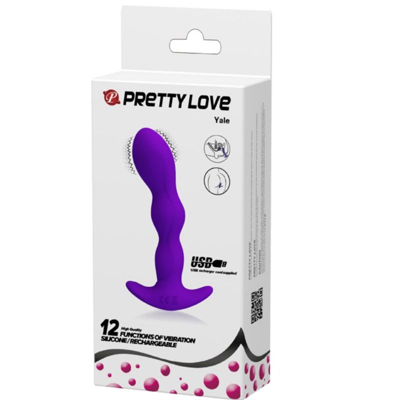PRETTY LOVE anal massager med 12 vibrationslägen i lila