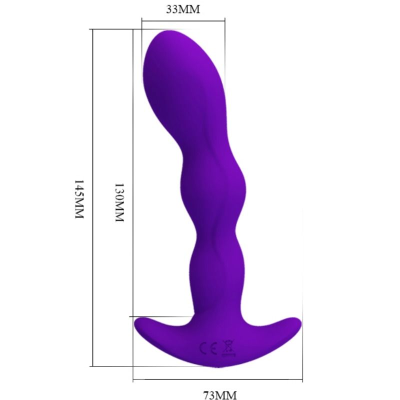 PRETTY LOVE anal massager med 12 vibrationslägen i lila