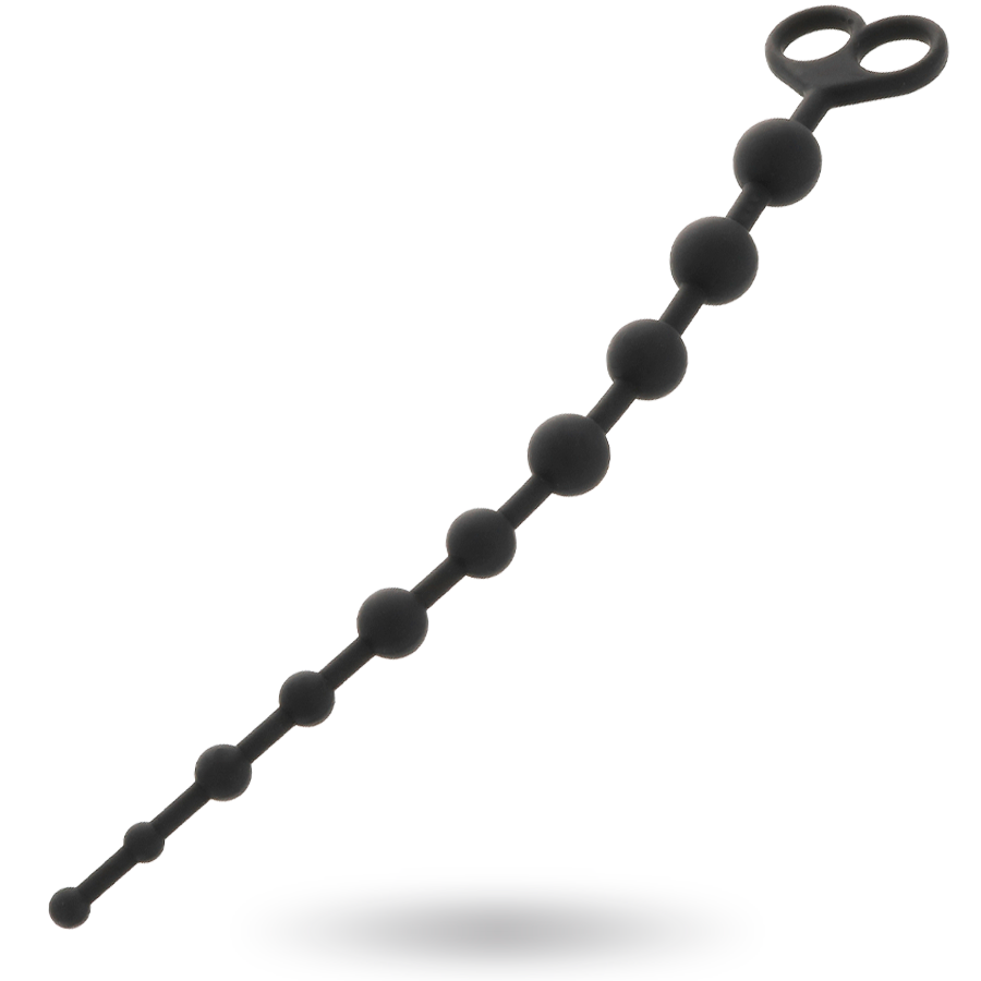 Jaiden anal beads i svart silikon för intensiv njutning