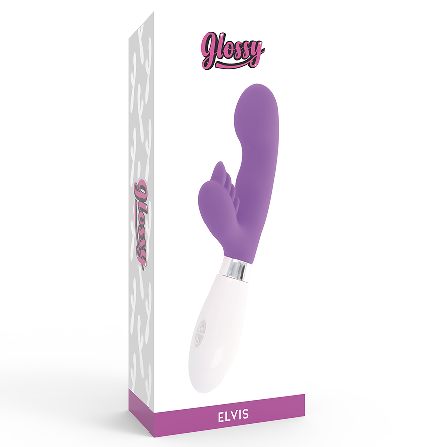 GLOSSY Rabbit Elvis Purple silikonmassager
